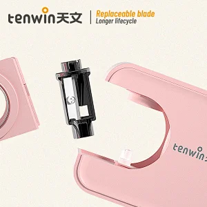 Tenwin 8033 Lovely Camera Shape Battery Operated Pencil Sharpener Metal For Kids