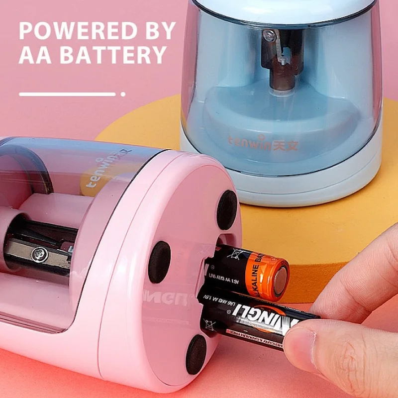 Tenwin 8032 New Style Funny Gifts Metal Pencil Sharpener Battery For Student Use