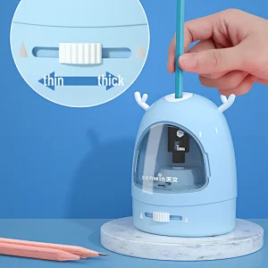 Tenwin 8087 Electric Pencil Sharpener Mini Desktop Vaccum Cleaner Battery Eraser With Refills Stationery Set
