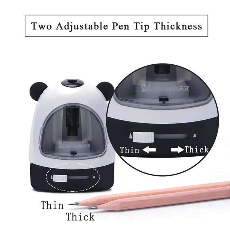Tenwin 8017 Cute Cartoon Animal Style Novelty Electric Pencil Sharpener For Home School Office