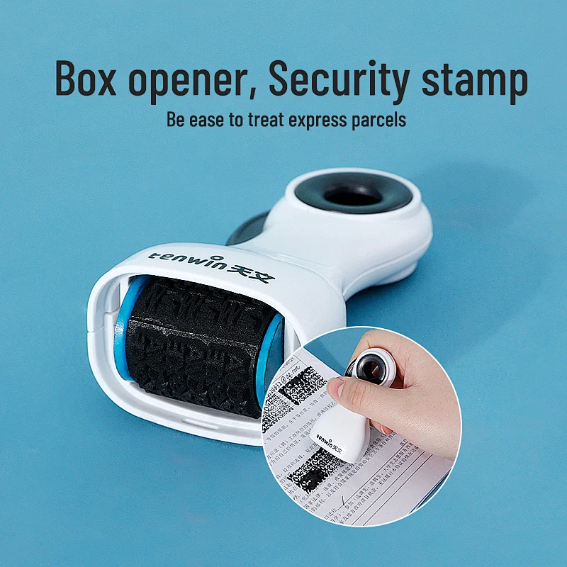 Tenwin 7605 Plastic Custom Cinfidencial Security Tamper Sticker Roller Stamp Invisible Ink