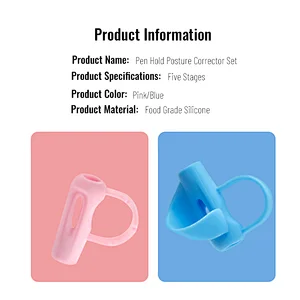 Tenwin 4700 Morden Style Children Silicone 5 Steps Pen Hold Posture Corrector For Kids Pencil Writing Aid Grip Holder