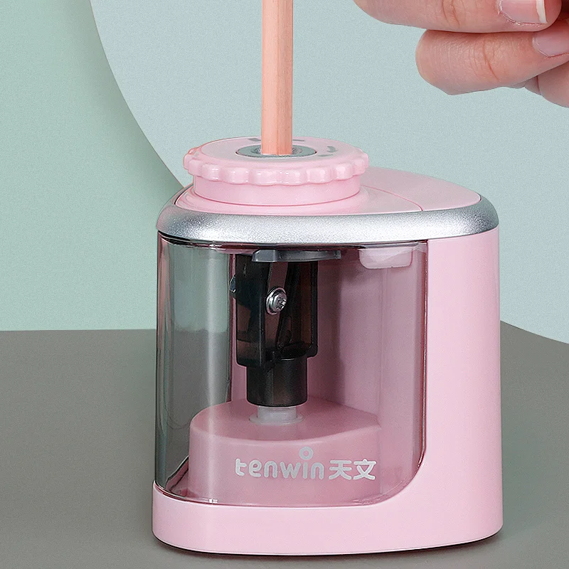 Tenwin 8005 Best Selling Wholesale Retail Battery Operated Electric Pencil Sharpener Mini Desk Stationery