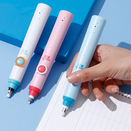 Tenwin 9101 New Product Cute Rocket Battery Operated Electric Eraser Pencil Rubber