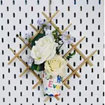 DIY lanyard flower basket with glue gun.