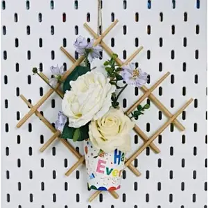 DIY lanyard flower basket with glue gun.