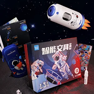 Tenwin 6803 Space Station Automatic USB Electric Pencil Sharpener School Supplies Stationery Set for Kids