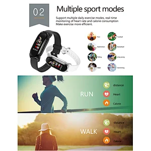 Amazon Hot Selling Fitness Watch Sport Smart Bracelet Temperature Alert YD8  Waterproof IP68 Heart Rate Monitor