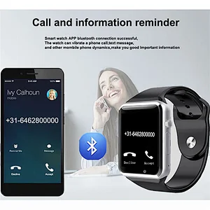Wholesale A1 Smart Watch Colorful SD Card Camera BT Mobile Phone with Sim Card for Android IOS Cell Phone