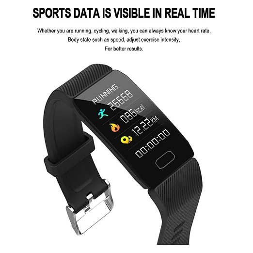 Venta caliente HD color screen Q1 smart bracelet Sports Fitness Tracker IP67 waterproof smart watch Wristband