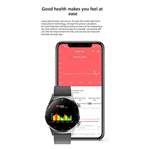 2021 BT5.0 Call Smart Watch IP68 Waterproof Fitness Tracker Blood 0xygen Blood Pressure Heart Rate Body Temperature Monitoring