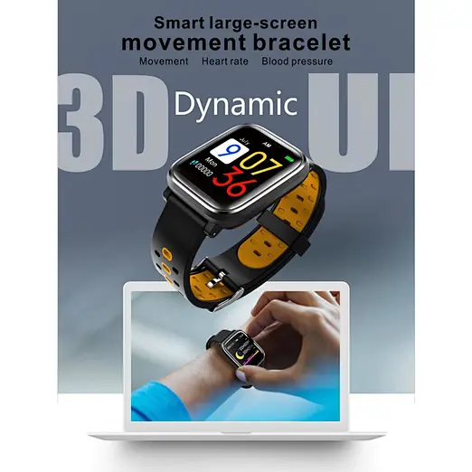Fitness Tracker Pedometer Watch Color Screen Heart Rate Blood Pressure Monitor Waterproof Smart Sports Watch