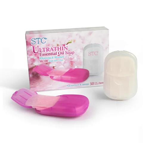 Portable fragrance disposable  anti-bacterial pocket travelling hand wash paper soap sheets