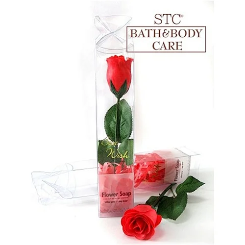 Hot selling single soap flower roses artificial bouquet gift box flower soap petal beauty spa valentines gift
