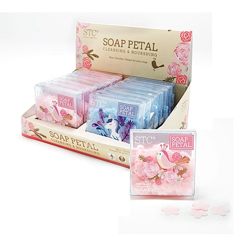 Private label portable beauty romantic soap petals fragrance disposable  paper hand soap travel