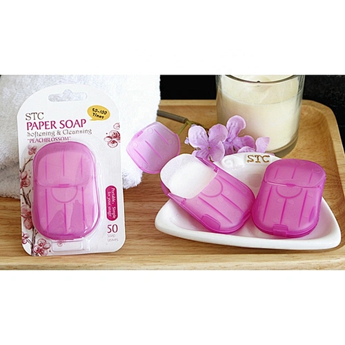 Hand Soap Paper Sheets Wrapping Soluble Disinfectant Portable Disposable Paper Soap