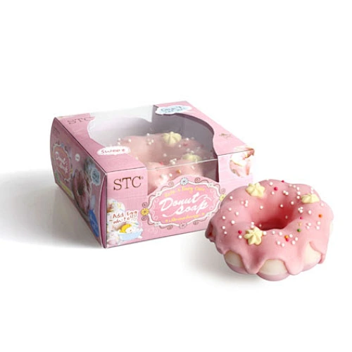 Creative  body care beautiful lovely donut soap bath gift set  custom logo  gift item for ladies