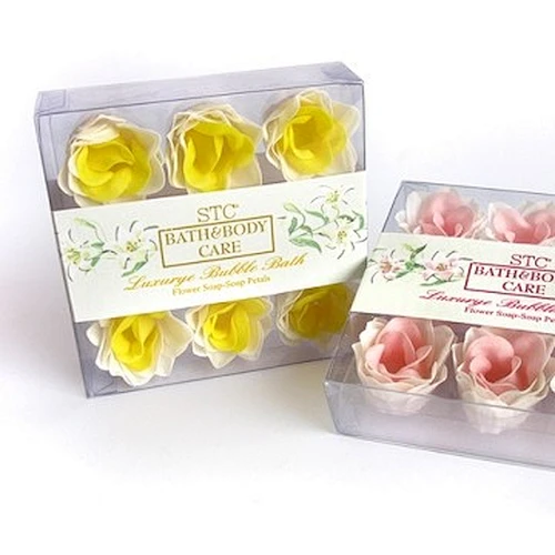 New design packaging gift box bath flower shape soap mother's day beauty thailand soap flower