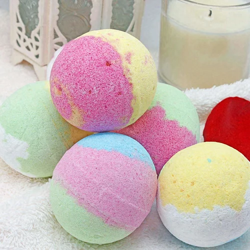 Natural colorful bubble shea butte gift set bath bomb for women