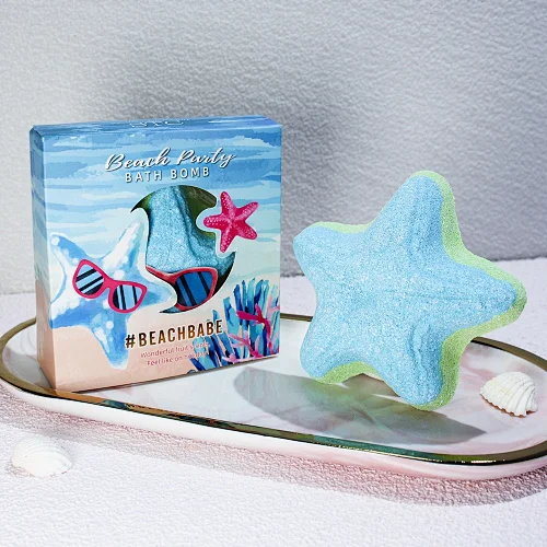 Custom private label relaxing spa bath fizzer Amazon hote sale  star shape bubble bath bomb