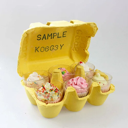 Christmas gift set wtih 6pcs butter cupcake bath fizzer