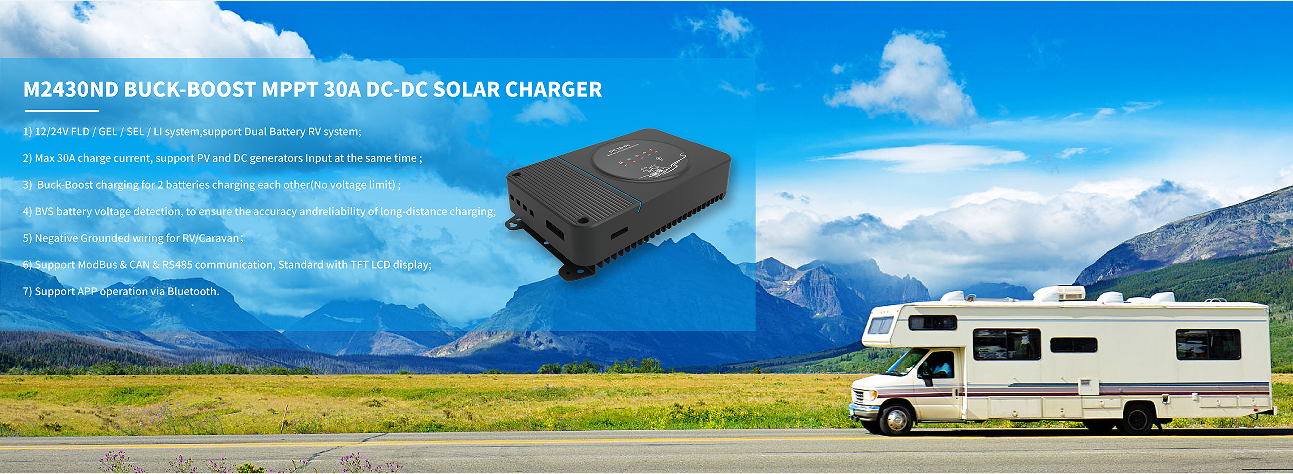 LiTime 30A MPPT 12V/24V Auto DC Input Solar Charge Controller, Built-in  Bluetooth Adapter