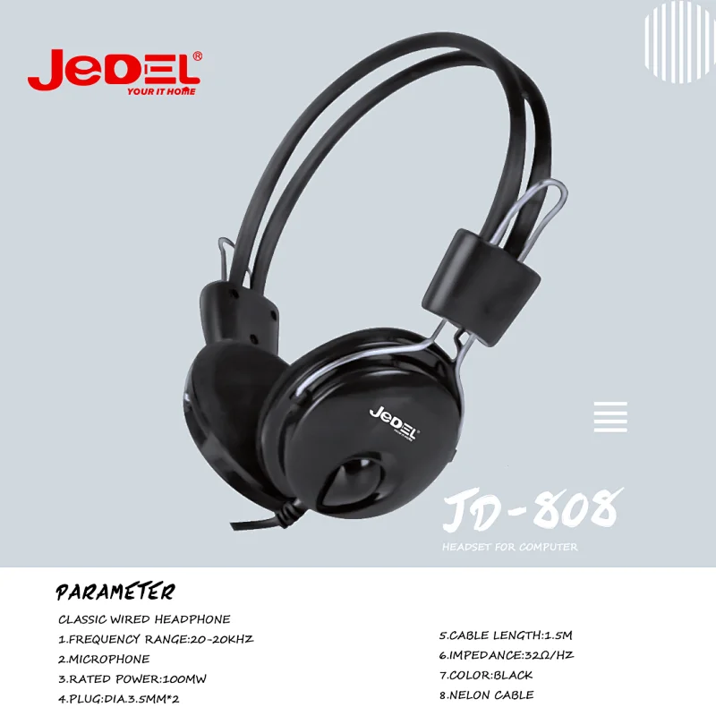wired computer headphone