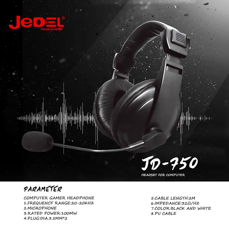 wired computer headphone