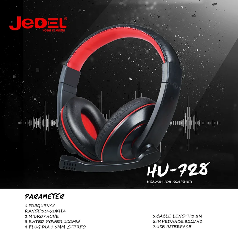 wired computer headphone