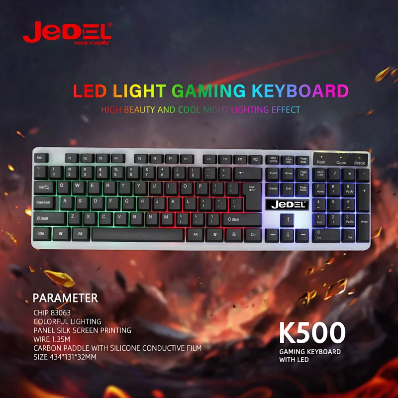 Wired Led light gaming keyboard
