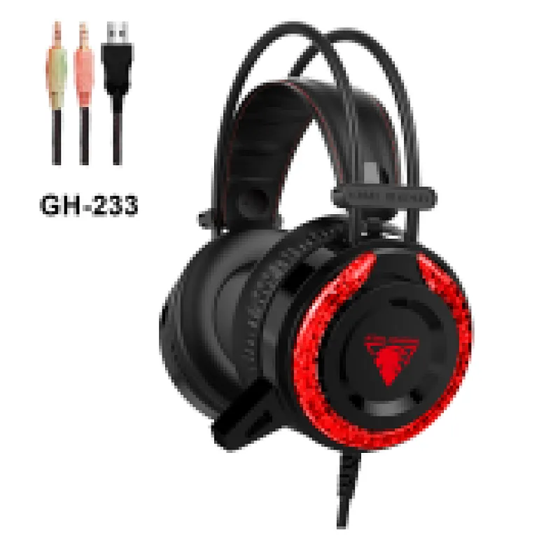 wired gaming LED light headphone