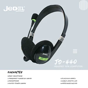 wired computer headphone