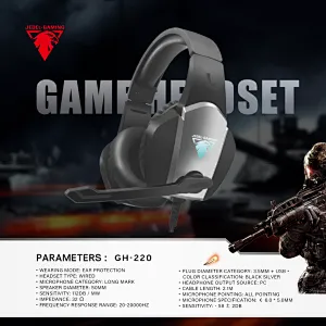 wired gaming LED light headphone