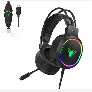 7.1 Wired RGB lighting gaming headphone