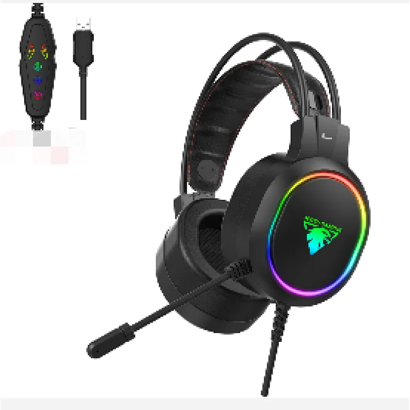 7.1 Wired RGB lighting gaming headphone