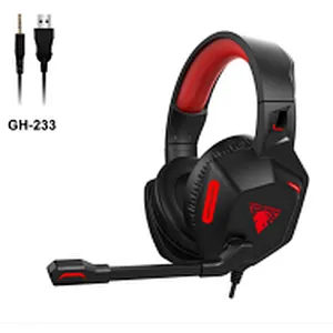 wired gaming LED light headphone