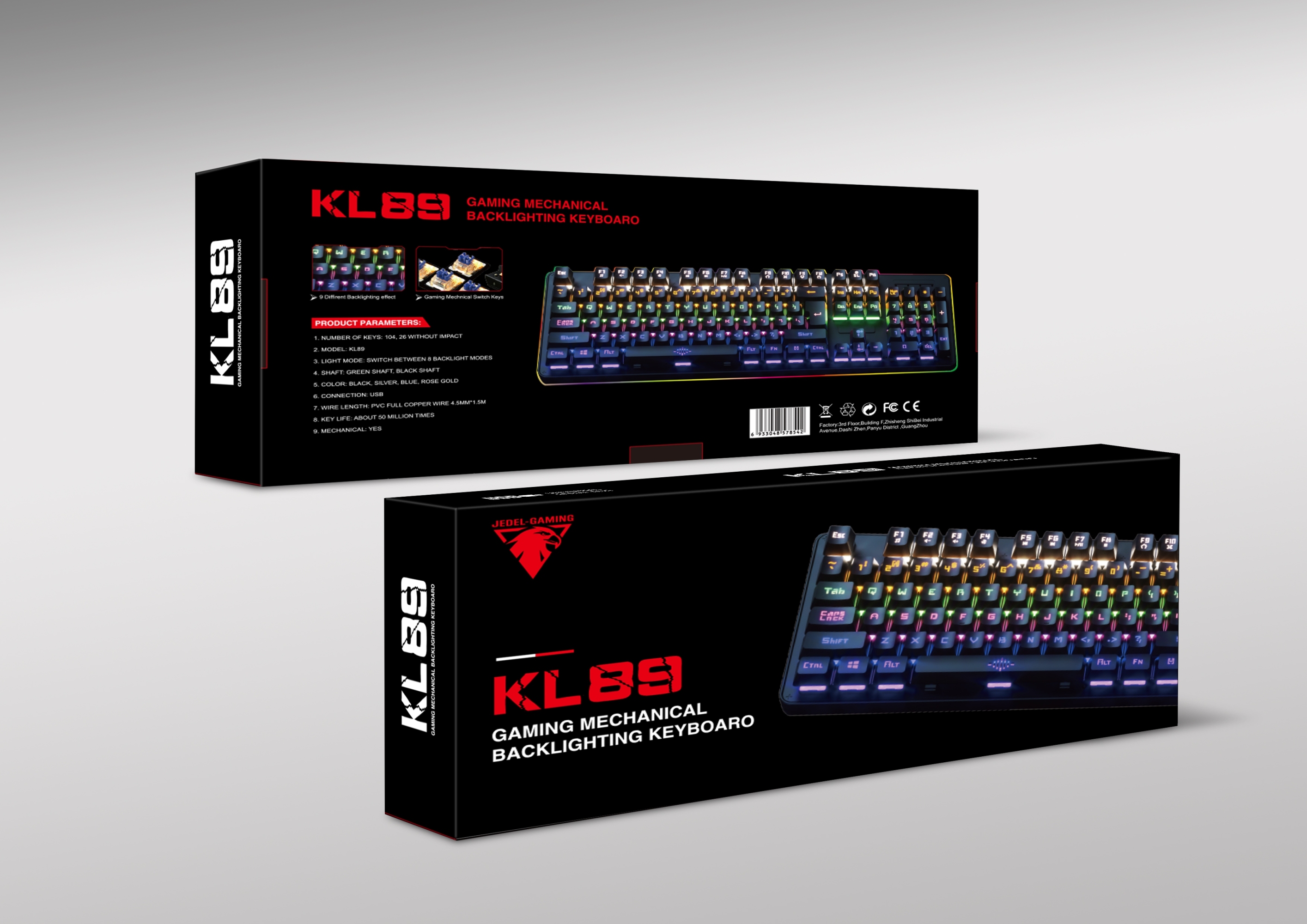 jedel kl89 mechanical gaming keyboard