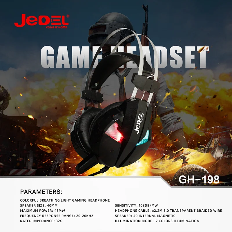 Colorful breathing light Gaming headphone