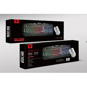 Wired Led light keyboard and mouse combo