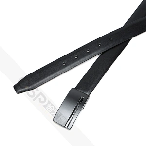 Classic man belt with reversible buckle