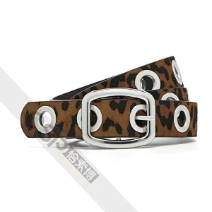 Punk-style  eyelet ladies belt leopard print ladies belt