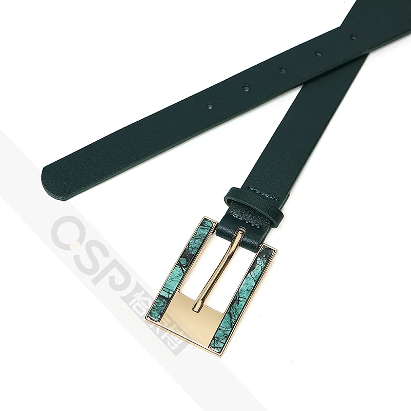 Resin buckle belt simple lady's belt for