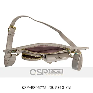Woman Multi Pocket Combo Waist Bag Metal ZIpper Fancy Belt Bag