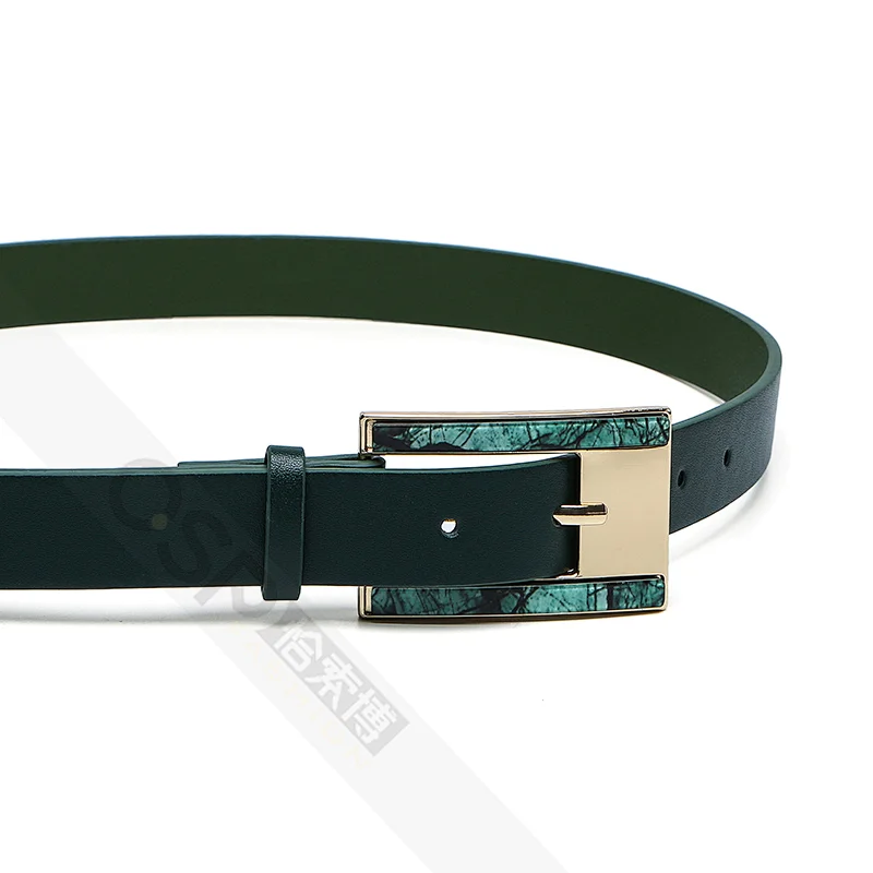 Resin buckle belt simple lady's belt for