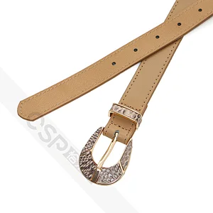 Casual Lady Belt,Simple waist belt with snake element buckle