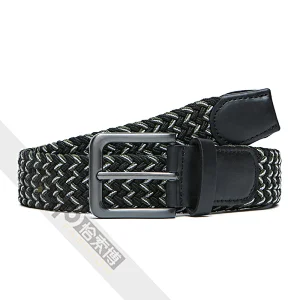 Men Cotton Elastic Two Tone Stretch Belt,Mens Belt, Elastic Belt for Men,Stretch Woven Belt