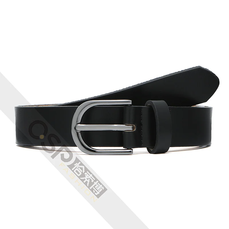 Classic leather belt for Dress pants with Classic buckle,ladies Waist belt