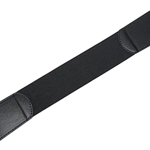 Wide Elastic Vintage Cinch Retro Metal Interlock Buckle Belt