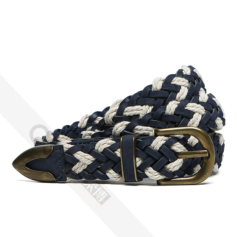 Multicolored Braided High Quality Belt for women