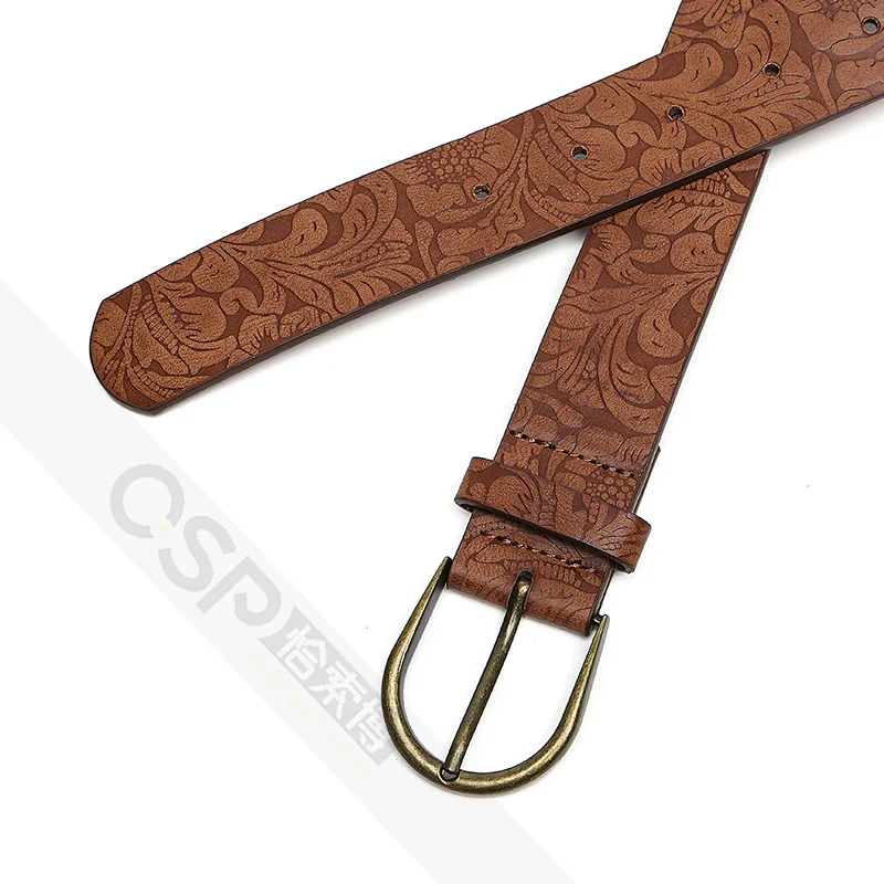 Lady Casual Design Belt  Embossed belt for Jeans Dresses